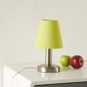 Zelená stolní lampa Merete s dotykovým vypínačem