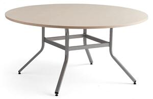 AJ Produkty Stůl VARIOUS, Ø1600 mm, výška 740 mm, stříbrná, bříza