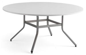 AJ Produkty Stůl VARIOUS, Ø1600 mm, výška 740 mm, stříbrná, bílá
