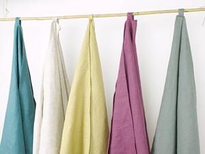 Snový svět Lněný ručník - purpurový Rozměr: 75 x 145 cm