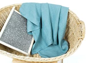 Snový svět Lněný ručník - petrolejový Rozměr: 75 x 145 cm