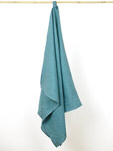 Snový svět Lněný ručník - petrolejový Rozměr: 145 x 180 cm