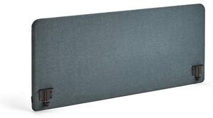 AJ Produkty Stolový paraván ZONE, černé svorky, 1600x650x36 mm, potah Etna, petrolejově modrá