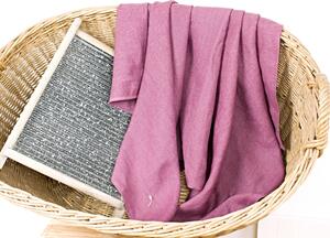 Snový svět Lněný ručník - purpurový Rozměr: 75 x 145 cm