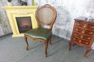 (2844) SEDIA GRIGLIA kožená zámecká židle zelená