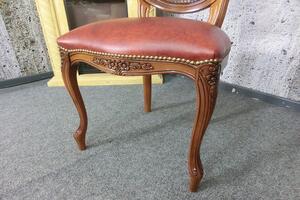 (2845) SEDIA GRIGLIA kožená zámecká židle hnědá