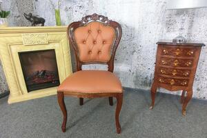 (2843) SEDIA CASTELLO kožená zámecká židle - set 2ks