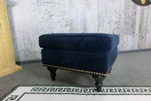 (2901) KIMBERLY elegantní modrý taburet