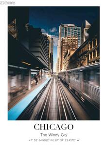 Železnice Chicaga Fotopapír 30 x 40 cm