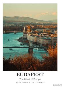 Budapešť při západu Fotopapír 30 x 40 cm