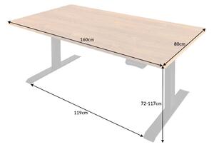 Výškově nastavitelný psací stůl Jayden 160 cm imitace dub
