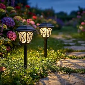 4Leaders Solární LED zahradní lampa zapichovací 2 ks 44×10 cm