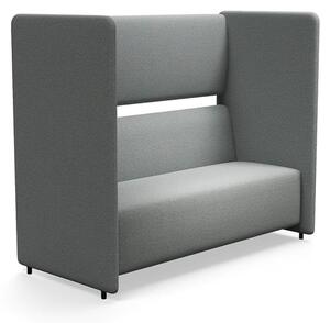 AJ Produkty Akustická pohovka CLEAR SOUND, 3místná, potah Focus Melange, stříbrnošedá
