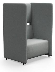 AJ Produkty Akustické křeslo CLEAR SOUND, 1,5místné, potah Focus Melange, stříbrnošedá