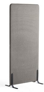 AJ Produkty Paraván ZONE, 1700x800x46 mm, potah Rivet, černé nohy, stříbrnošedá