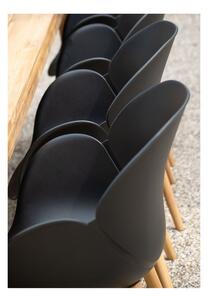 Dřevěno-plastová zahradní židle v černo-přírodní barvě Tulip – Exotan
