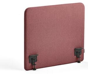 AJ Produkty Stolový paraván ZONE, černé svorky, 800X650x36 mm, potah Rivet, červenofialová