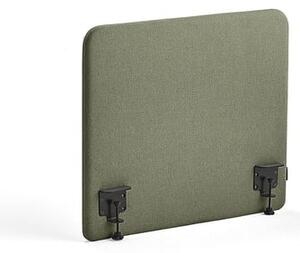 AJ Produkty Stolový paraván ZONE, černé svorky, 800X650x36 mm, potah Rivet, zelenomodrá