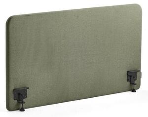 AJ Produkty Stolový paraván ZONE, černé svorky, 1200X650x36 mm, potah Rivet, zelenomodrá