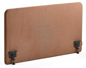 AJ Produkty Stolový paraván ZONE, černé svorky, 1200X650x36 mm, potah Rivet, měděná