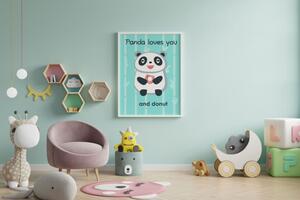 Panda má tě rada a koblihu taky Samolepící 70 x 100 cm