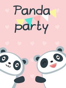 Panda party 2 Samolepící 20 x 30 cm