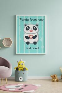 Panda má tě rada a koblihu taky Samolepící 30 x 40 cm