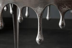 (3021) LIQUID LINE design odkládací stolek stříbrný