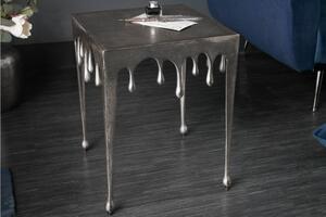 (3021) LIQUID LINE design odkládací stolek stříbrný