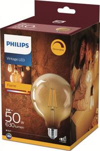 Vintage LED žárovka E27 G120 8W 630lm 2200K stmívatelná, gold - Philips
