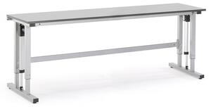 AJ Produkty Výškově nastavitelný pracovní stůl MOTION, elektrický, 300 kg, 2500x600 mm, šedá