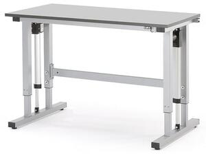 AJ Produkty Výškově nastavitelný pracovní stůl MOTION, elektrický, 300 kg, 1200x600 mm, šedá
