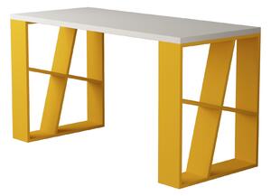 ASIR Psací stůl HONEY bílý žlutý