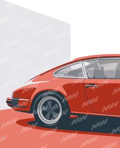 Porsche 911 Samolepící 70 x 100 cm