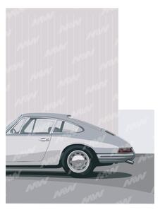Porsche 911 - side Samolepící 70 x 100 cm