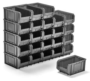 AJ Produkty Plastový box APART, 345x205x165 mm, bal. 24 ks, šedý