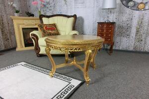 (2848) MARBLE CASTELLO zámecký zlatý stolek s mramorem