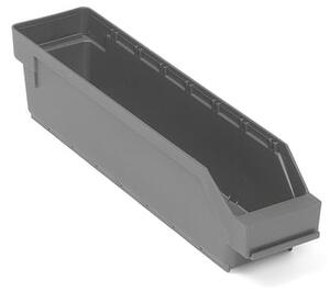 AJ Produkty Skladová nádoba REACH, 400x90x95 mm, recyklovaný plast, šedá
