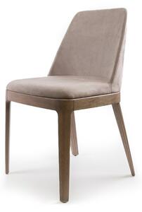 BONTEMPI - Jídelní židle Margot s dřevěnou podnoží