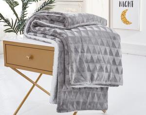 Stanex Beránková deka TRIANGLES světle šedá