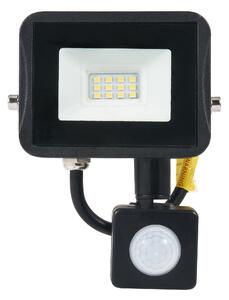 BERGE LED reflektor IVO s čidlem PIR - 10W - IP65 - 850Lm - teplá bílá - 3000K