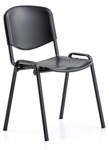 AJ Produkty Židle NELSON, plastový sedák, černá, černá