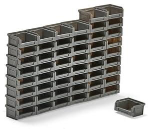 AJ Produkty Plastový box APART, 90x105x55 mm, bal. 50 ks, šedý