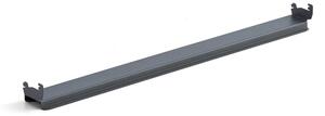 AJ Produkty Závěsná lišta na plastové boxy k pracovnímu stolu ROBUST/SOLID, 900 mm, tmavě šedá