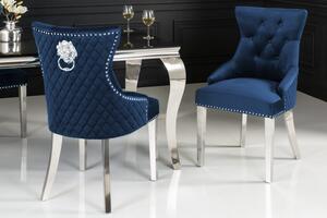 (3066) LÖWENKOPF luxusní stylová židle samet královská modrá