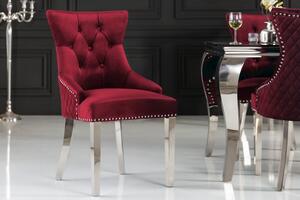 (3065) LÖWENKOPF luxusní stylová židle červený samet