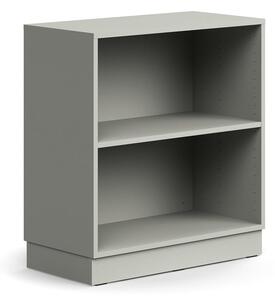AJ Produkty Regál QBUS, 1 police, sokl, 868x800x400 mm, světle šedá