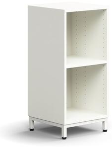 AJ Produkty Regál QBUS, 1 police, nohy, 868x400x400 mm, bílá