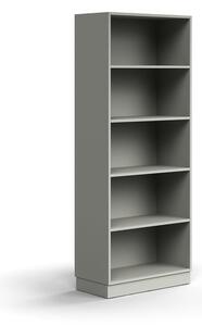 AJ Produkty Regál QBUS, 4 police, sokl, 2020x800x400 mm, světle šedá