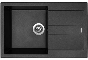 Granitový dřez Sinks AMANDA 780 Metalblack + Dřezová baterie Sinks RETRO 54 lesklá